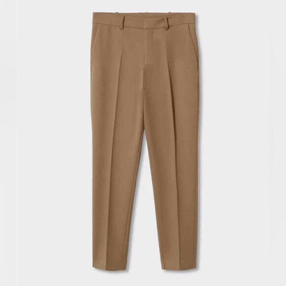 Mango, Women's Pleated suit trousers, Color: Medium Brown. Size: 1 (US). NWT. - Picture 7 of 11
